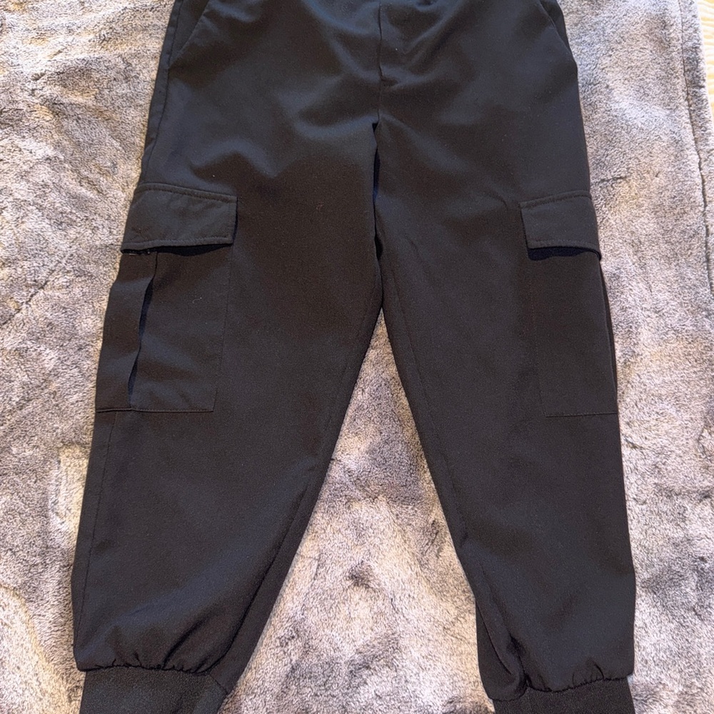 Black Cargo Jogger Pants